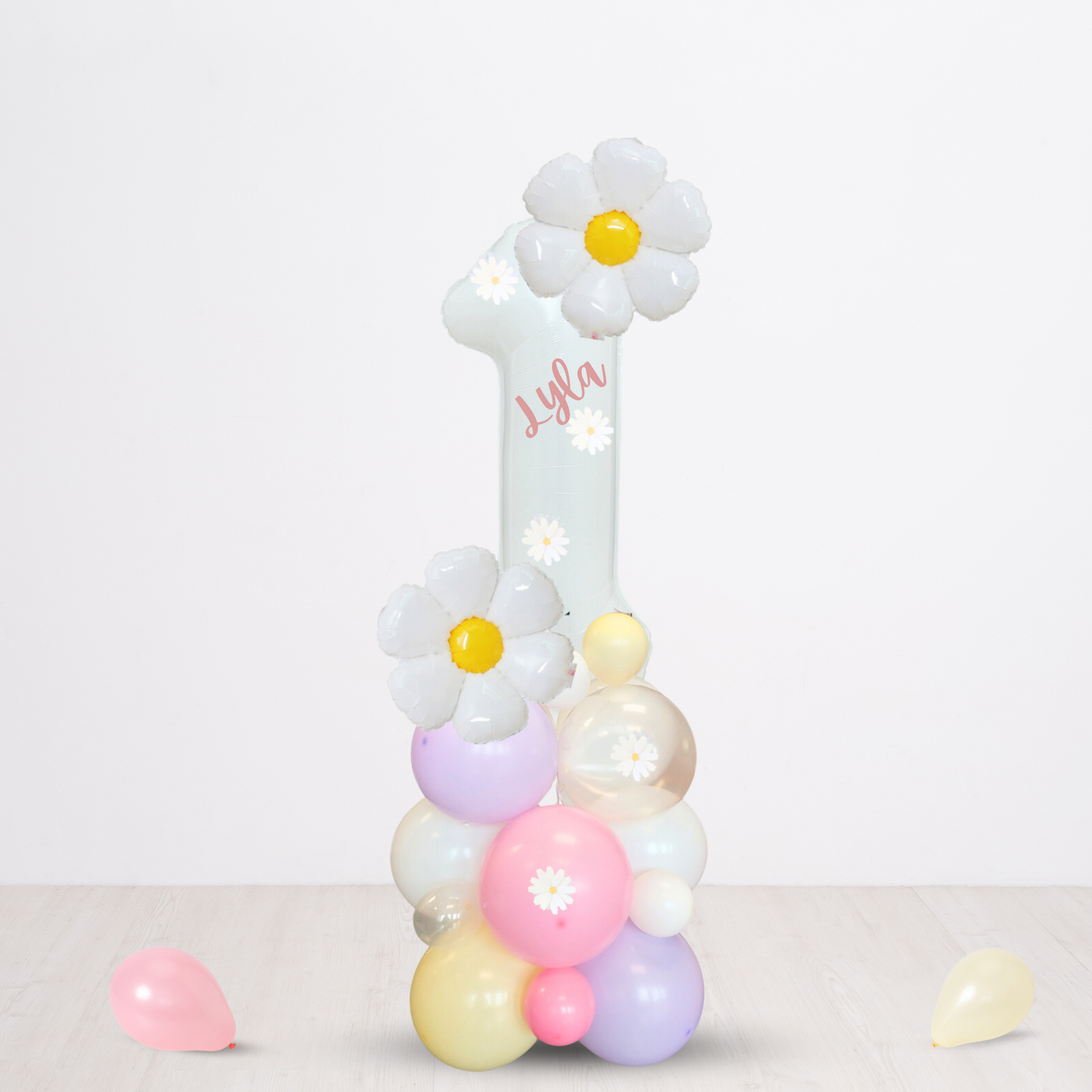 Pastel daisy balloon sculpture bouquet