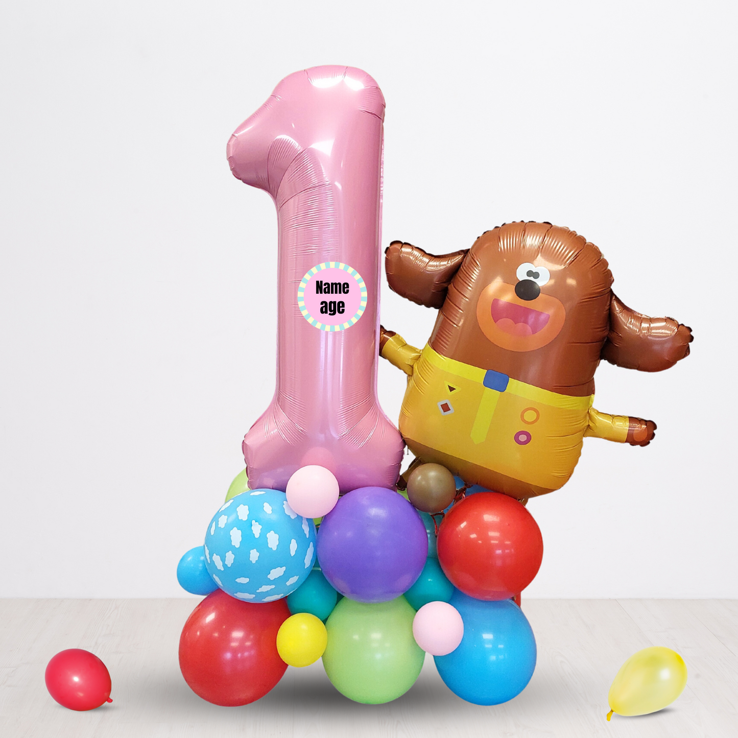 Hey Duggee boys girls Birthday Balloon Bouquet stand