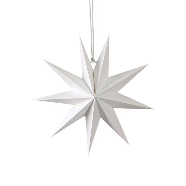 45, 60cm handmade paper 3D hanging stars Christmas party home shop room table top window decoration quality and chic reusable white silver black