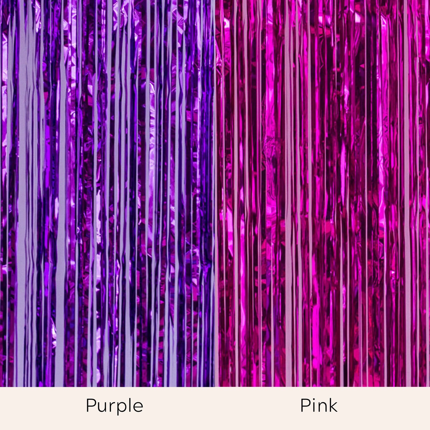 Iridescent Tinsel Foil Curtain Backdrop Decoration