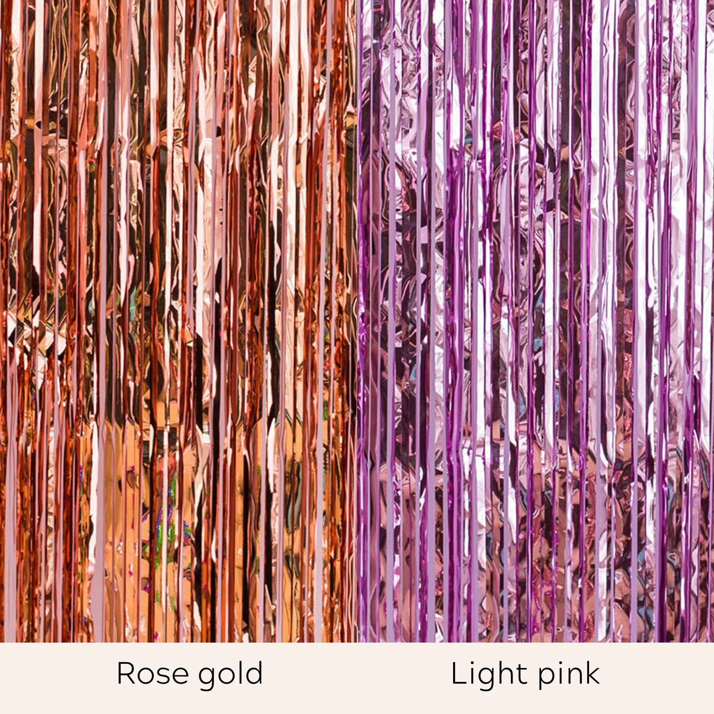 Iridescent Tinsel Foil Curtain Backdrop Decoration