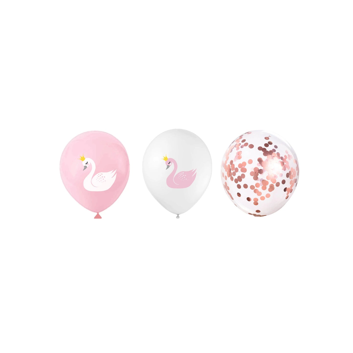 6-pack Swan Latex balloon bundle