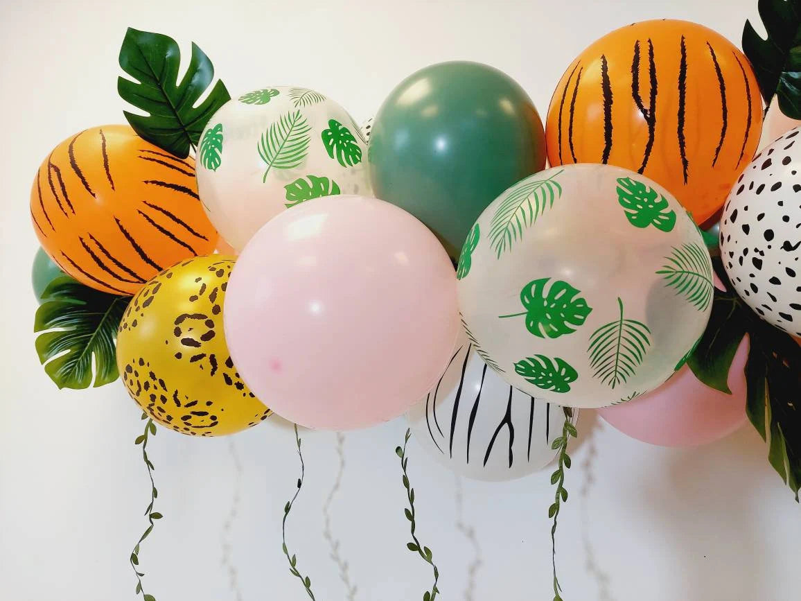 Safari Jungle Zoo Animal Balloon garland birthday decoration