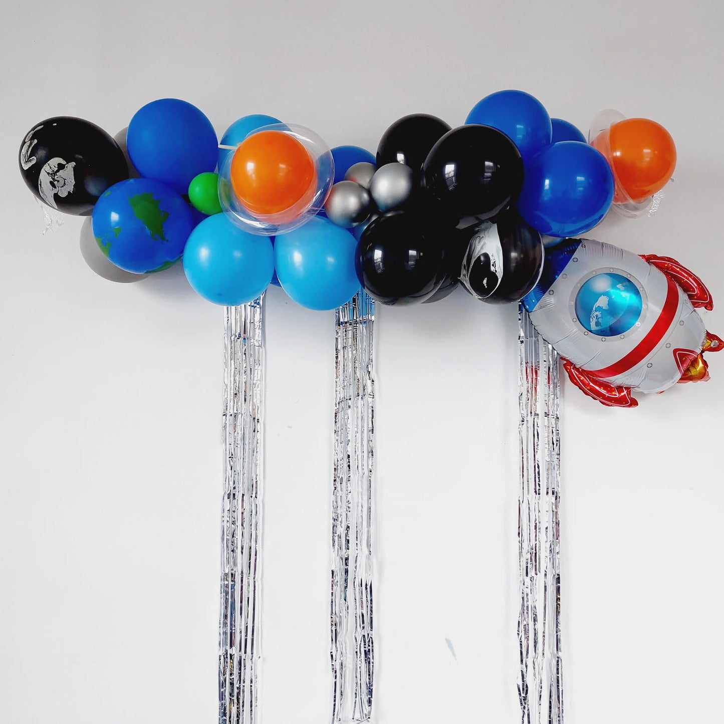 Outer space science rocket universe boys Birthday Balloon garland