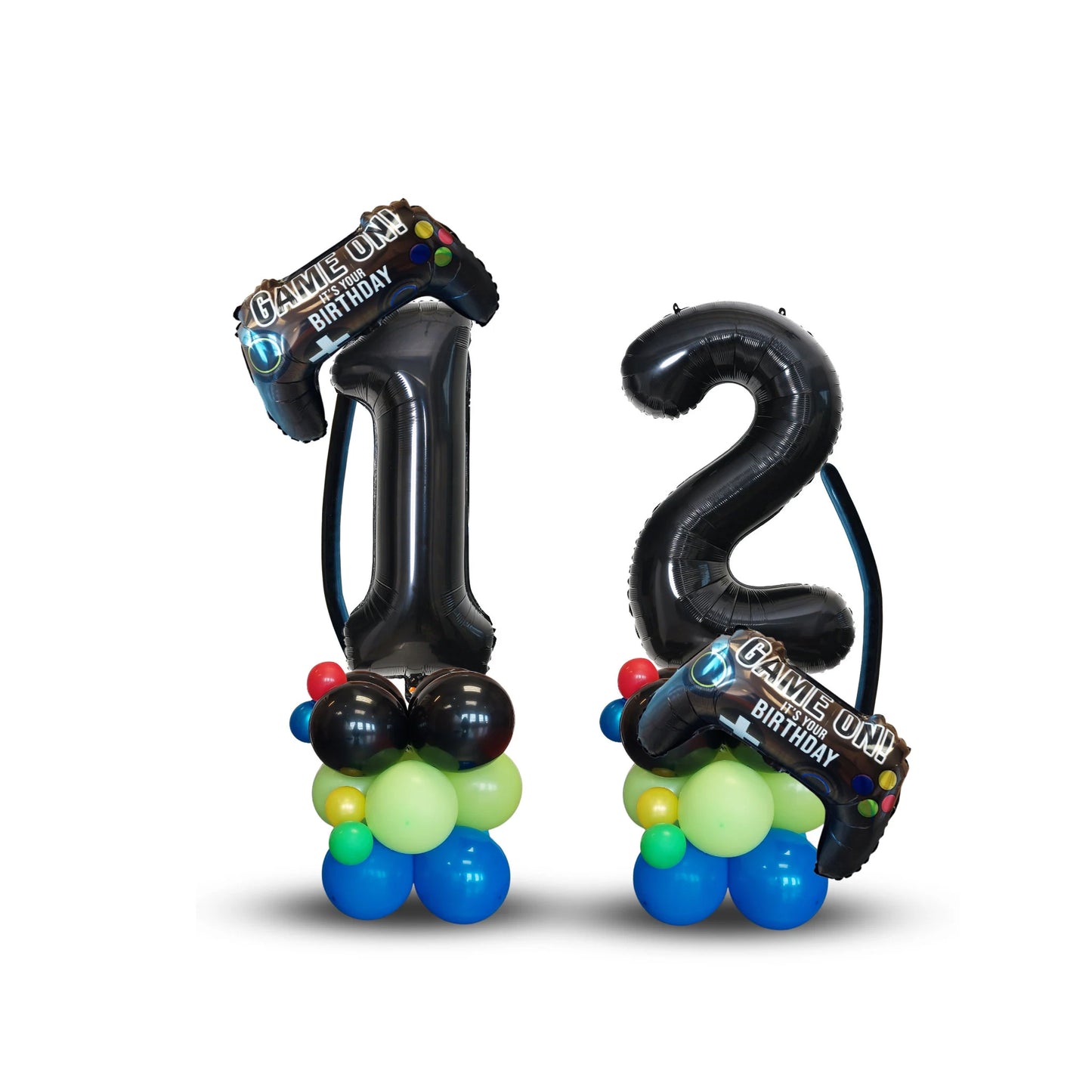 Black gaming game console boys birthday balloon sculpture bouquet