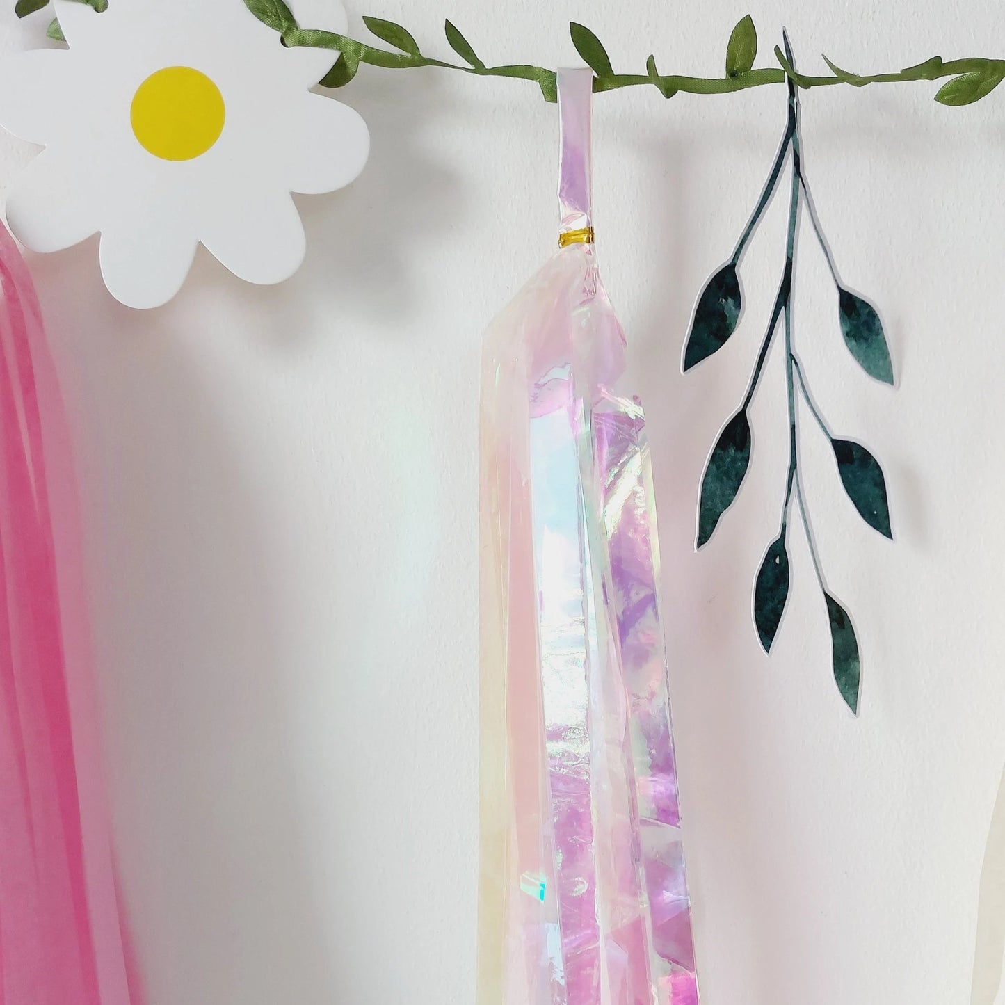 Pastel fairy wild flowers blossom balloon garland