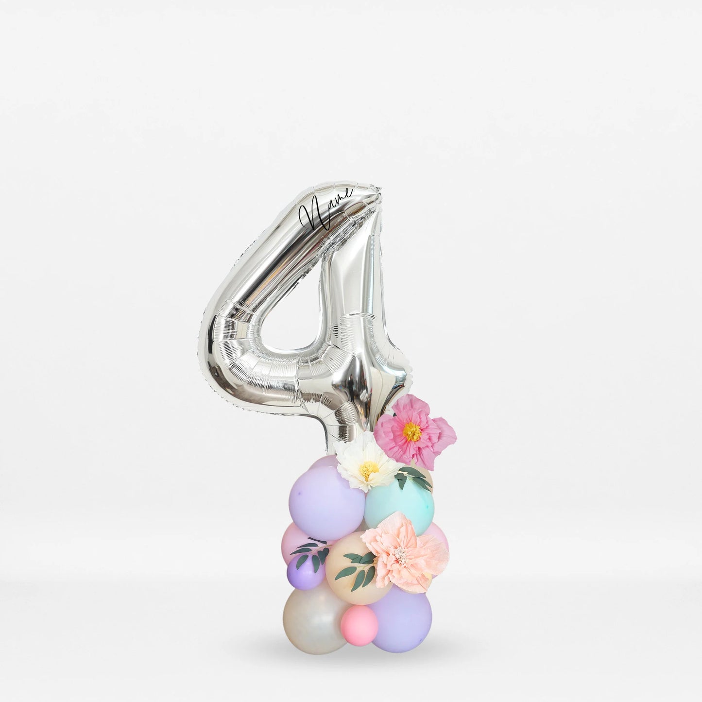 Pastel fairy wild flowers blossom balloon sculpture bouquet