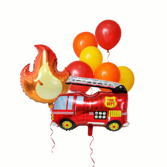 Vehicle bus car digger crane mixer fire engine construction balloon children kids boys birthday party helium foil latex balloon decoration