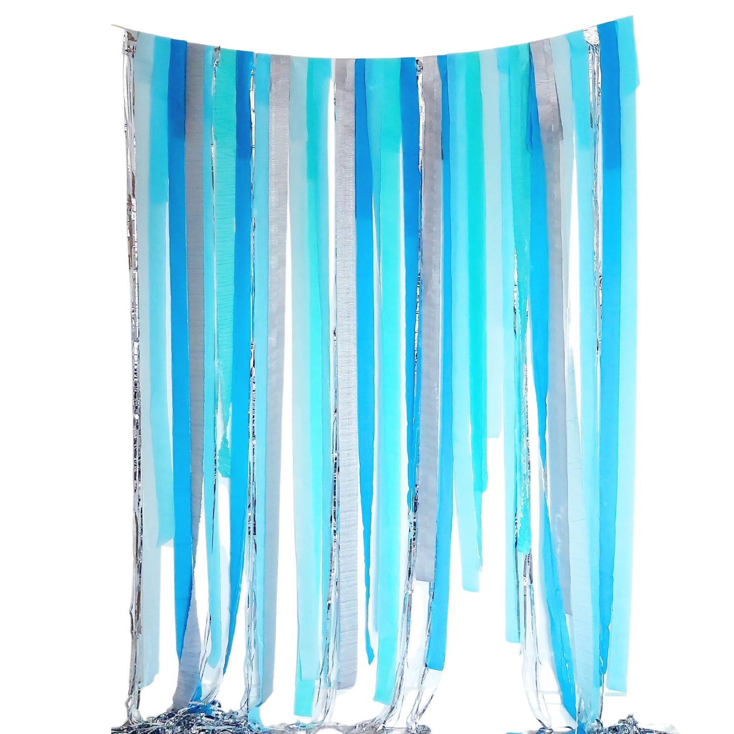 Under the sea birthday balloon garland crepe people streamers display