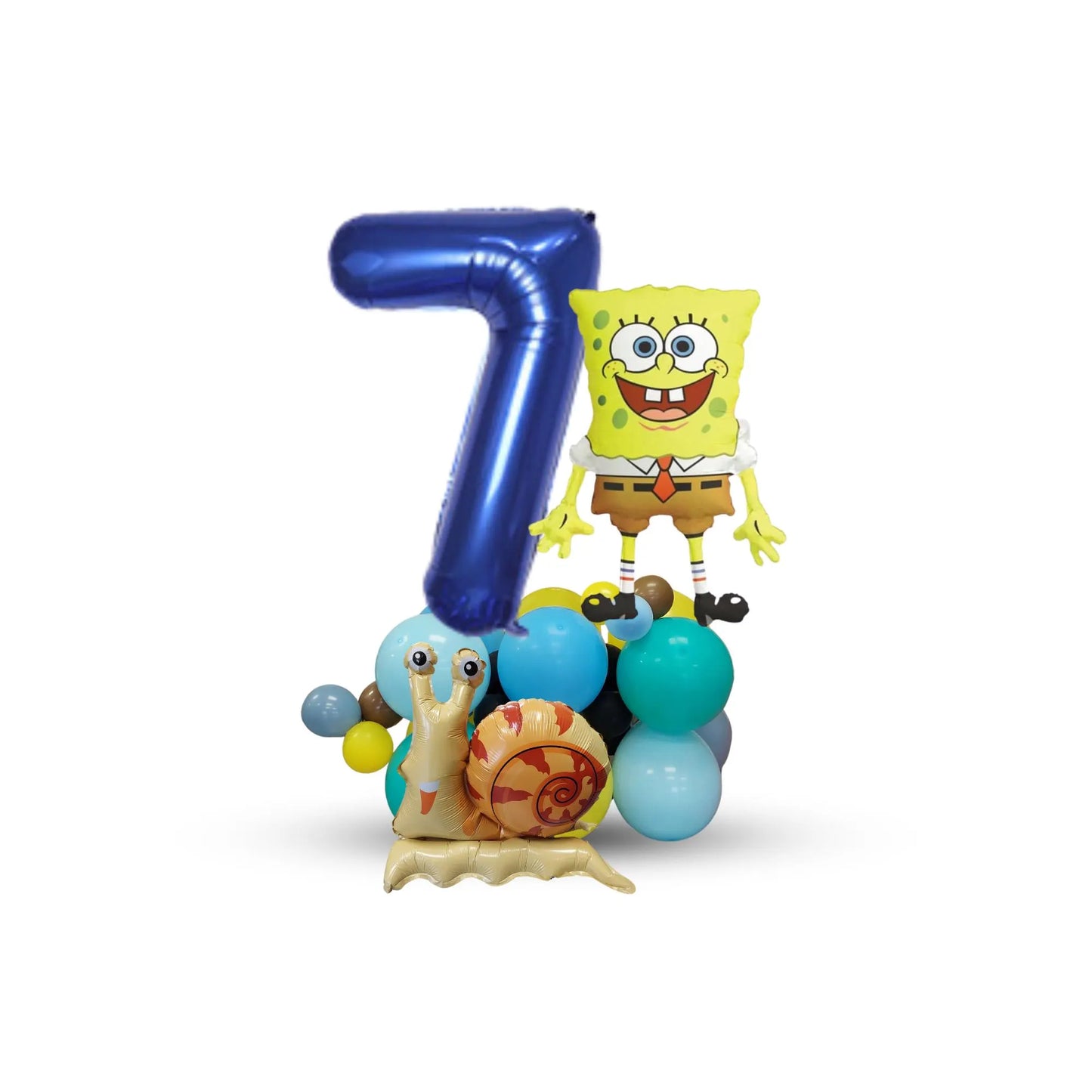 Sponge bob square pants birthday balloon bouquet tower