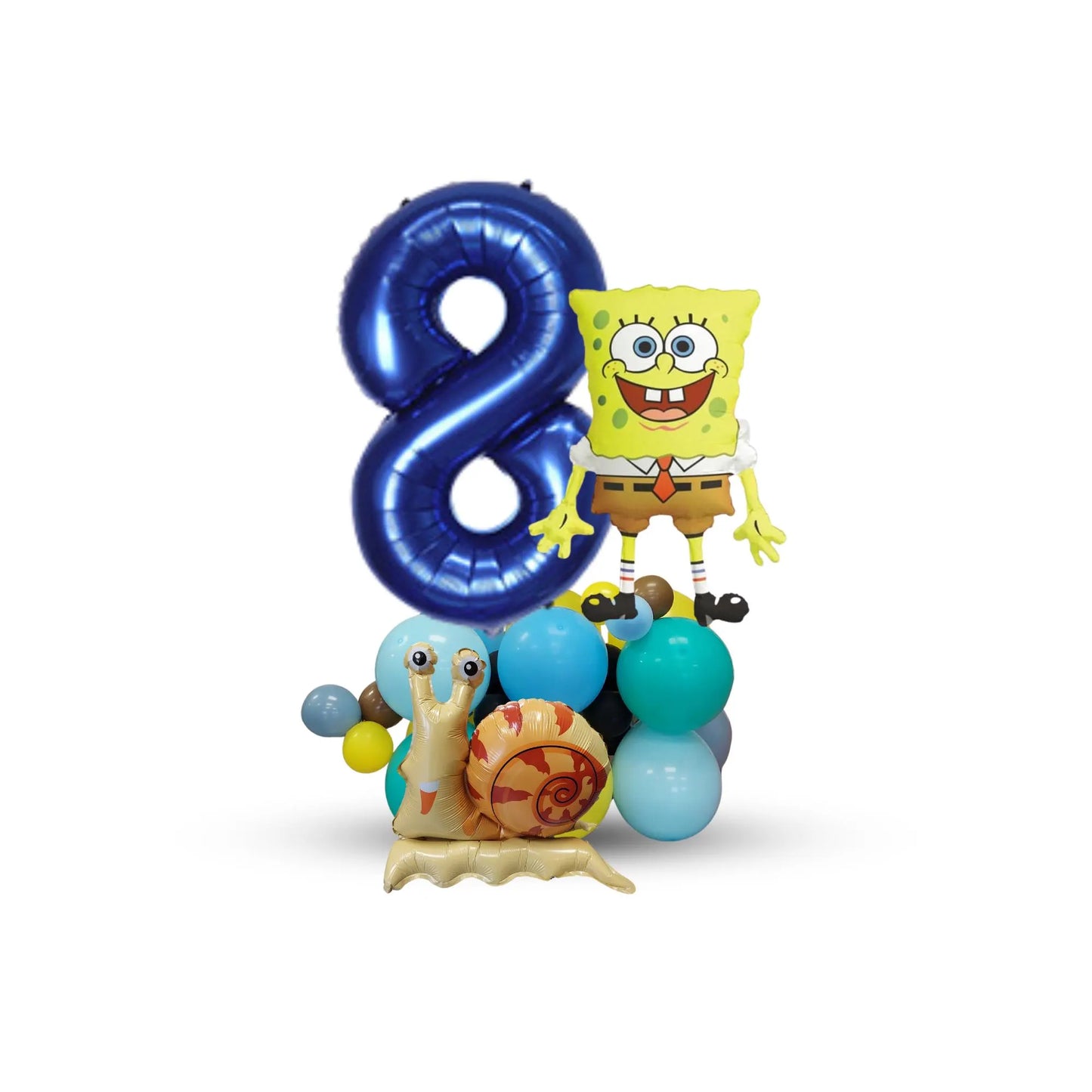 Sponge bob square pants birthday balloon bouquet tower