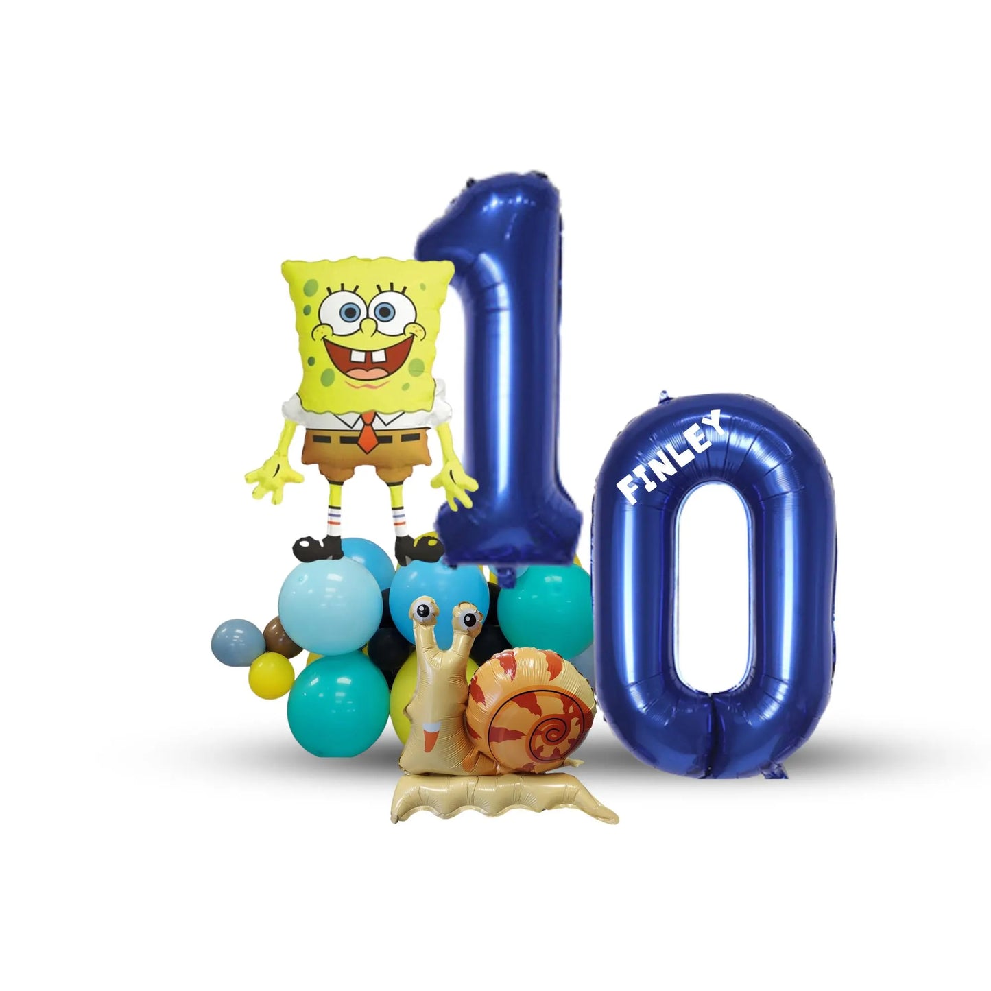 Sponge bob square pants birthday balloon bouquet tower