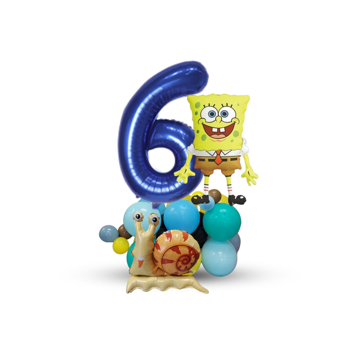 Sponge bob square pants birthday balloon bouquet tower