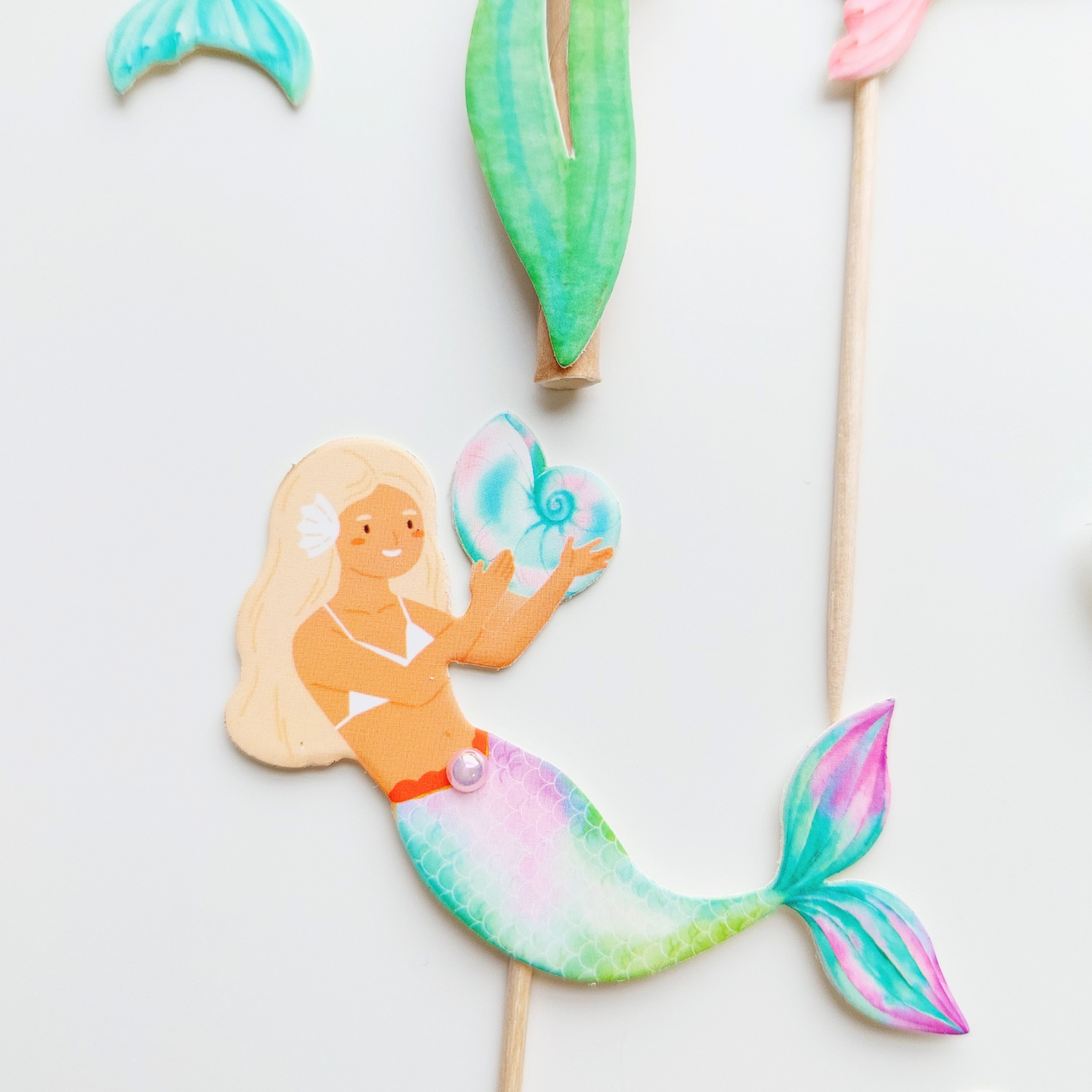 Personalised Mermaid Sea World Cake Toppers set