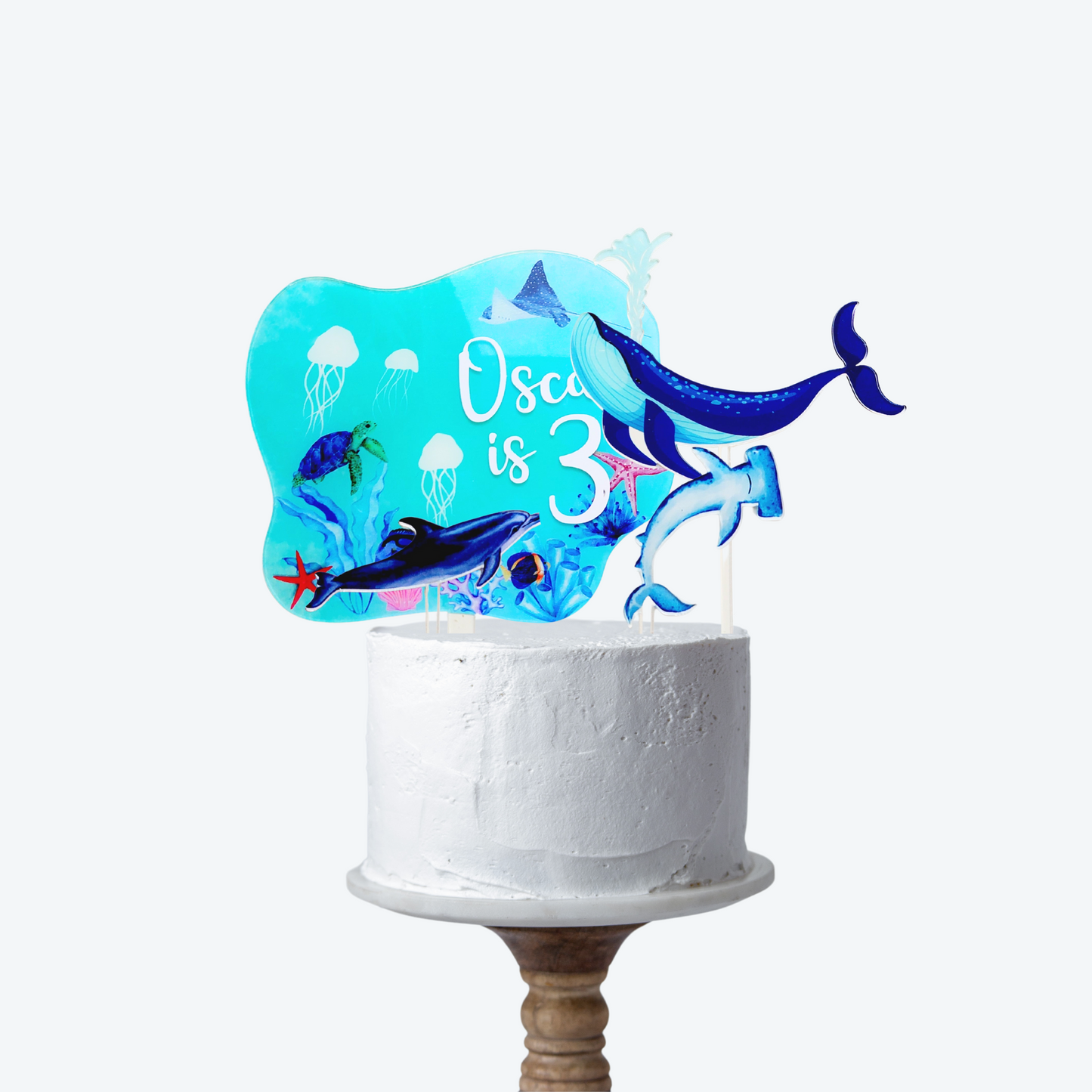 Personalised Sea World Aquarium Acrylic cake toppers