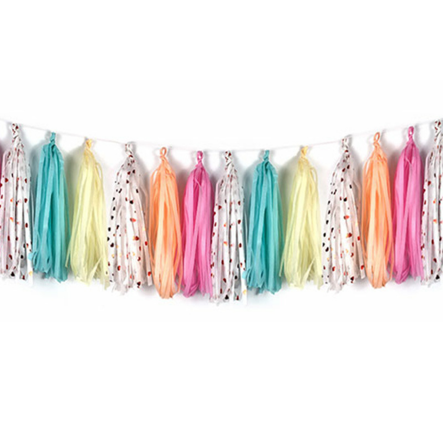 DIY Paper Tassel Garland Candy Heart