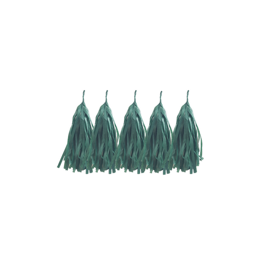 Tissue Paper Tassel 5-Pack Olive