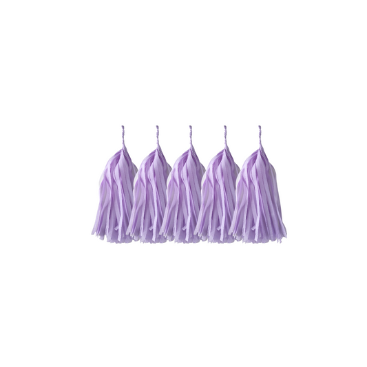 DIY Tissue Paper Tassel 5-Pack Lavender