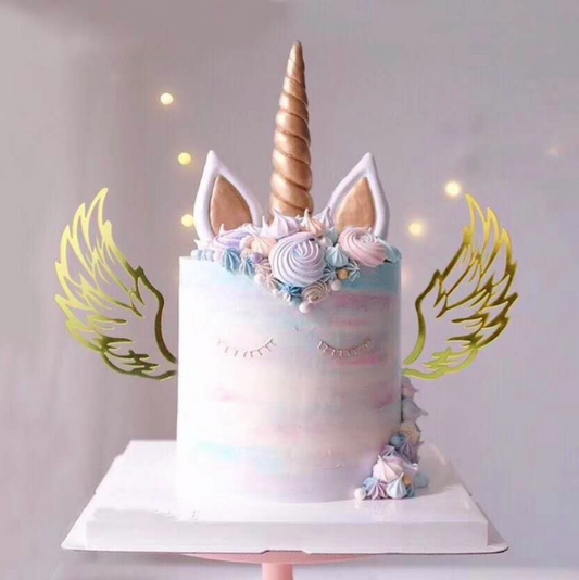 Acrylic Unicorn Wings Cake Topper