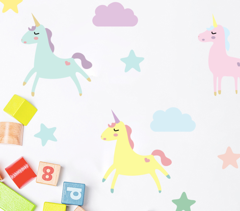 Unicorn removable wall stickers