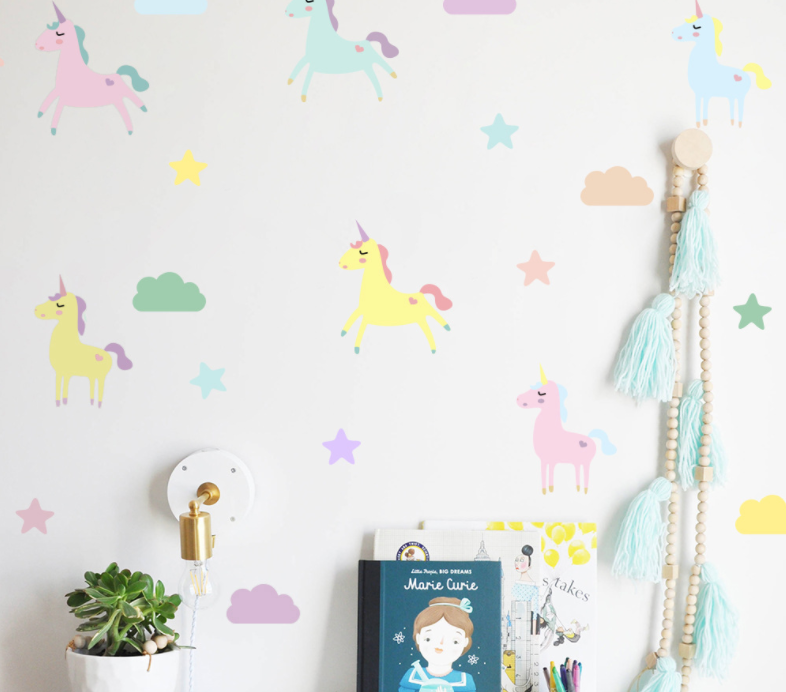 Unicorn removable wall stickers