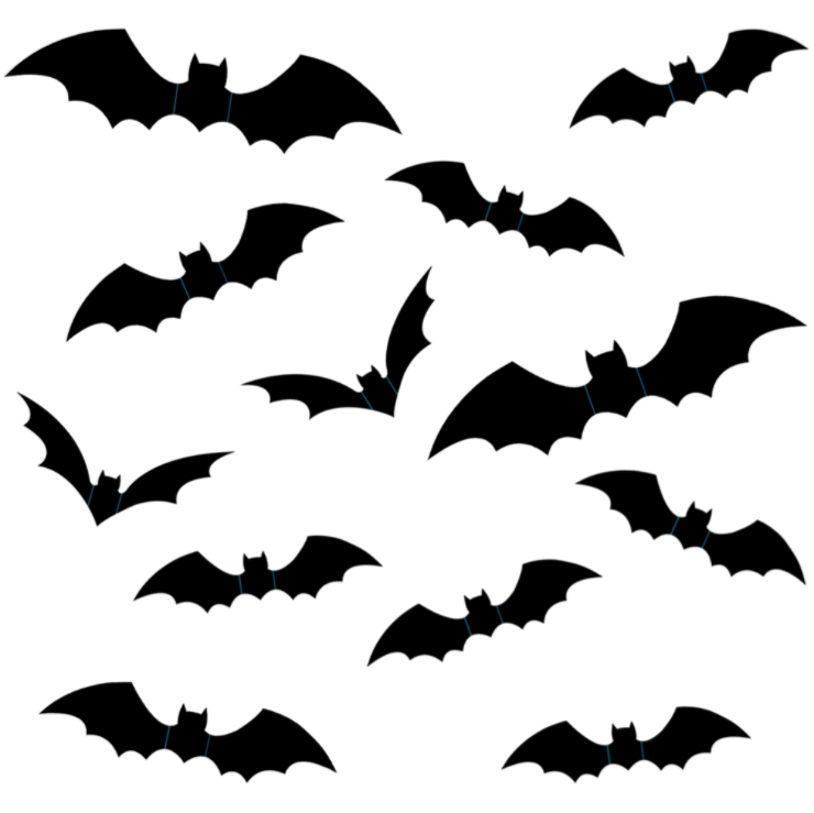 Halloween bats wall stickers