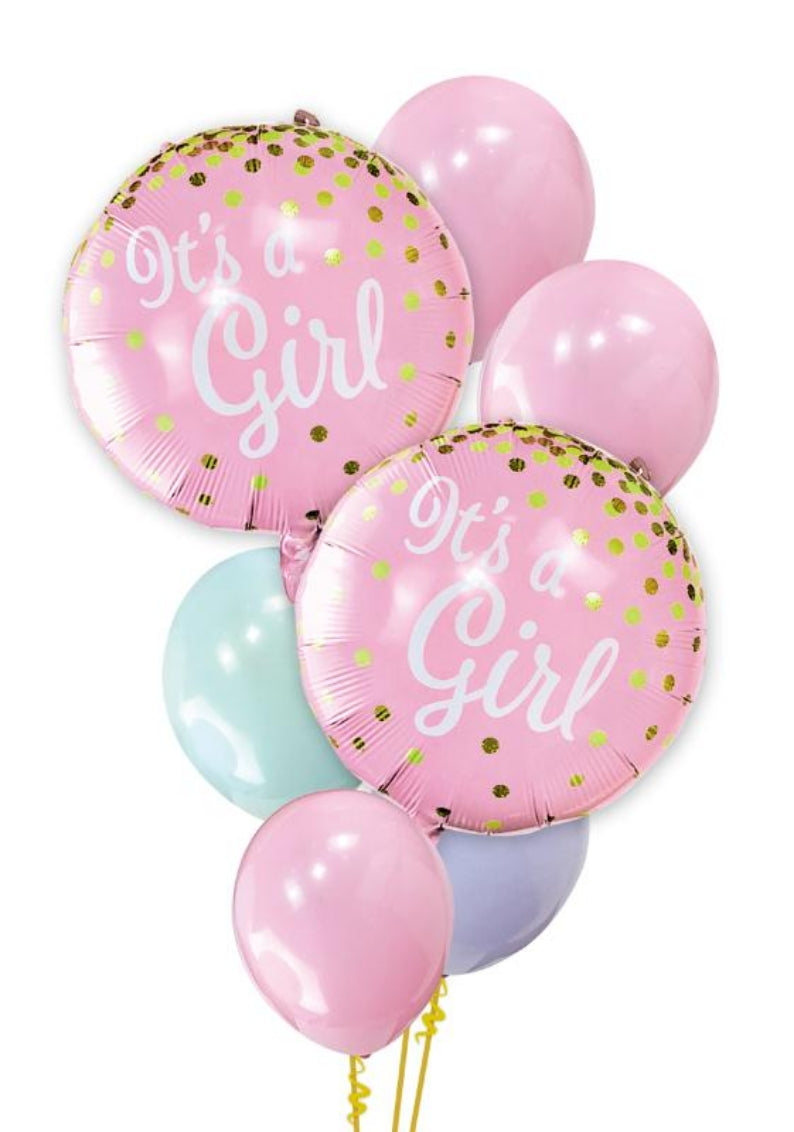 Baby girl balloon bundle