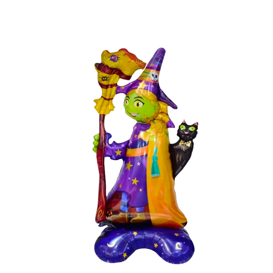 Halloween Big Standing Witch Foil Balloon